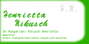 henrietta mikusch business card